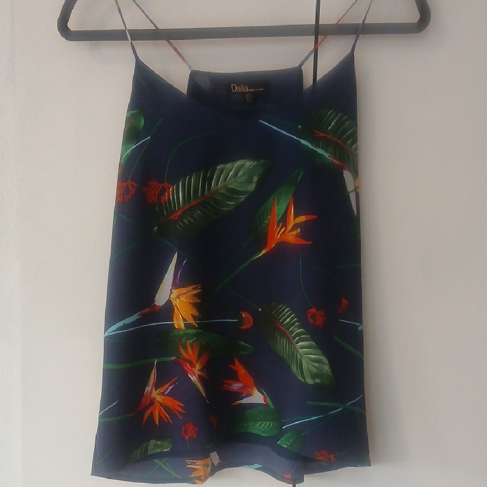 Dalia Navy and Green Top